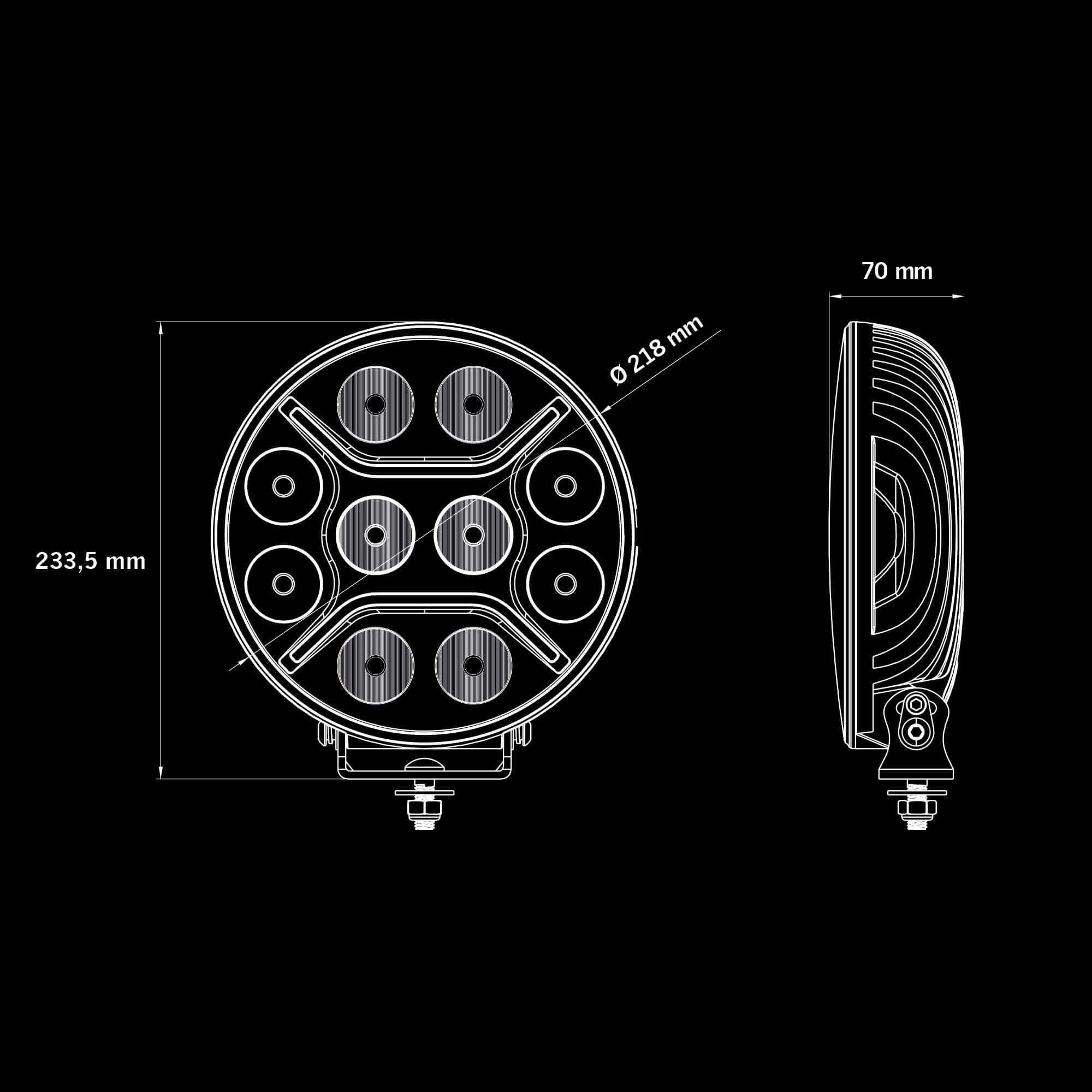 Strands DARK KNIGHT INTENSE DRIVING LIGHT 9″
