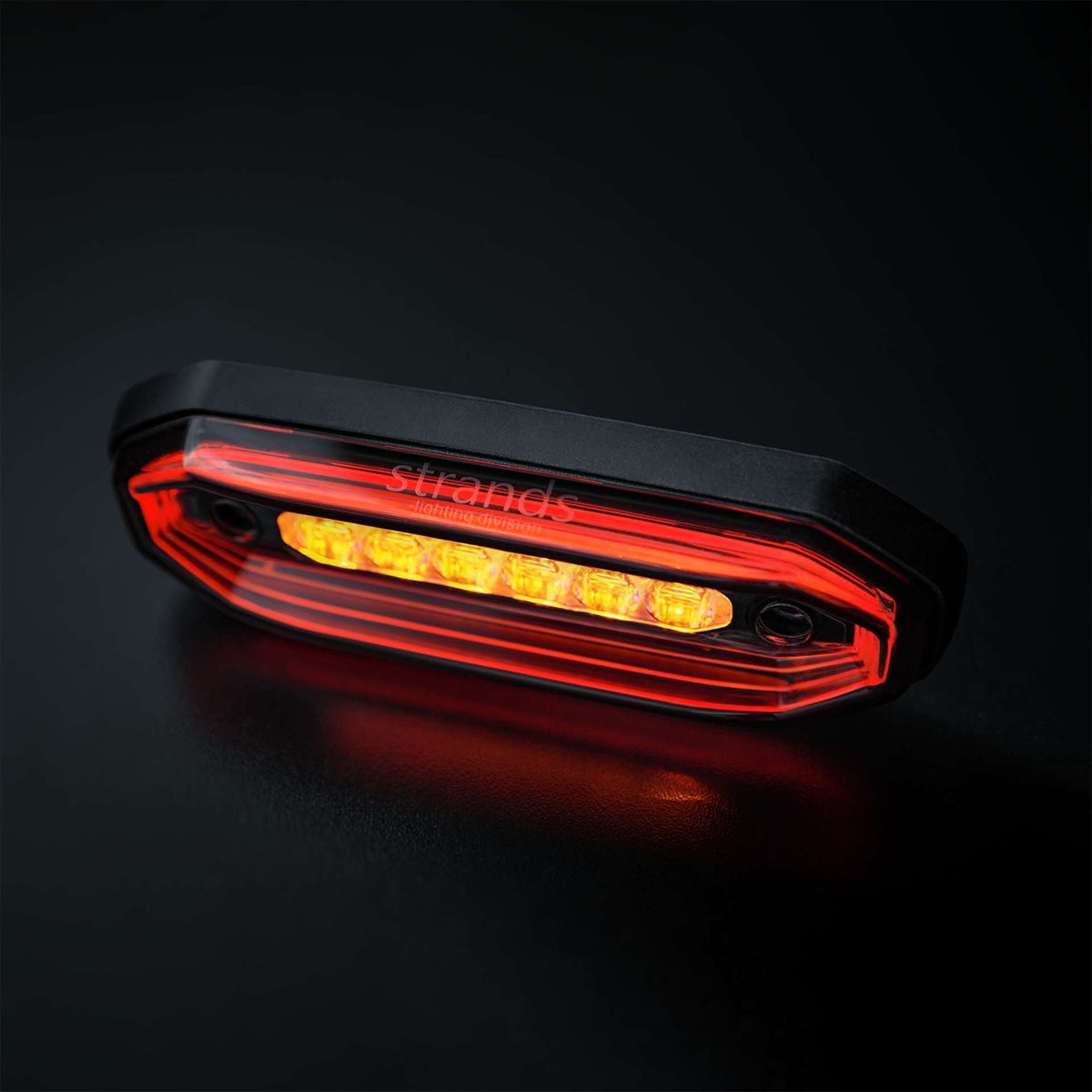 Strands FOR9T AURA FEU D'AVERTISSEMENT DIRECTIONNEL 6 LED rouge/orange