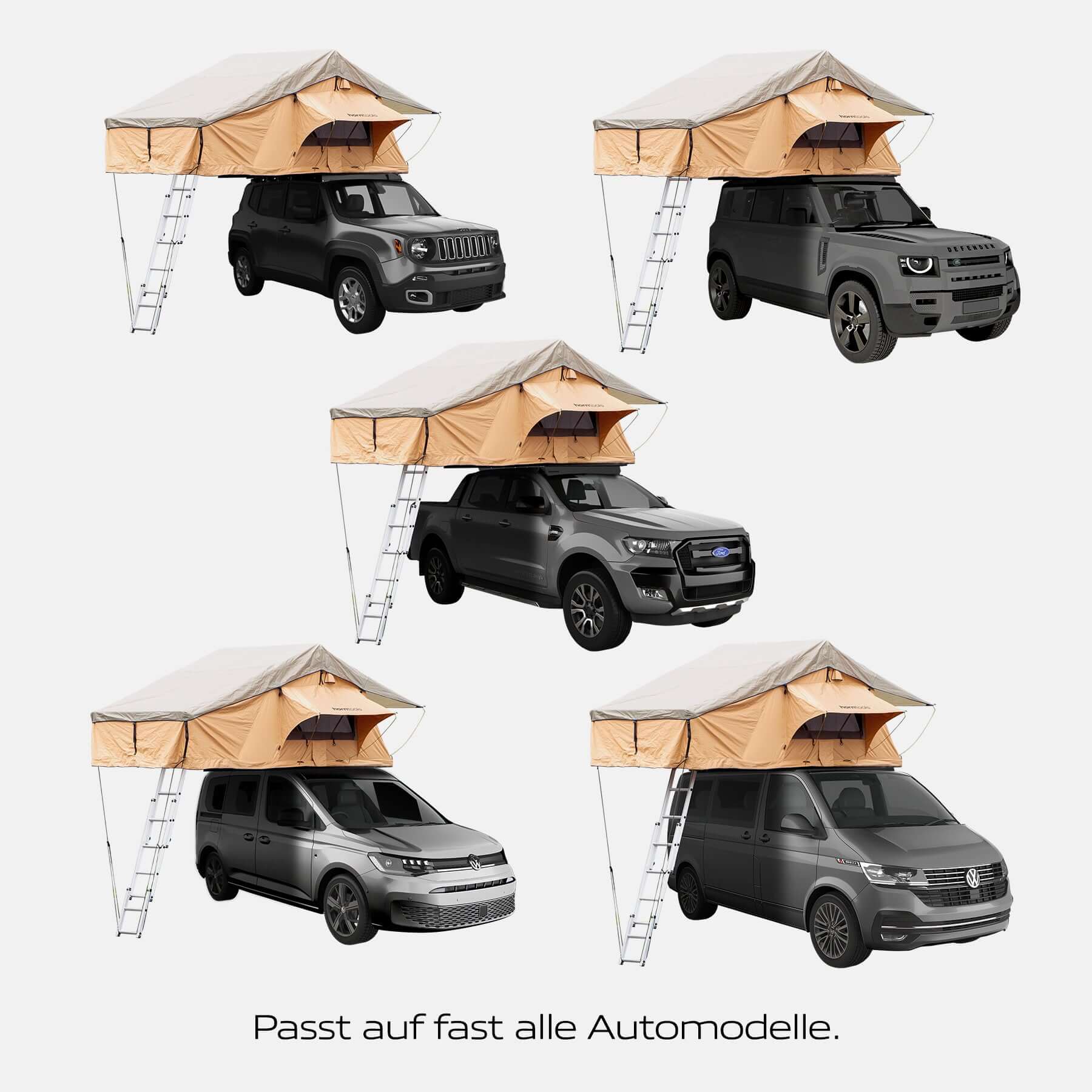 Roof tent Desert for 2 people - 165 cm