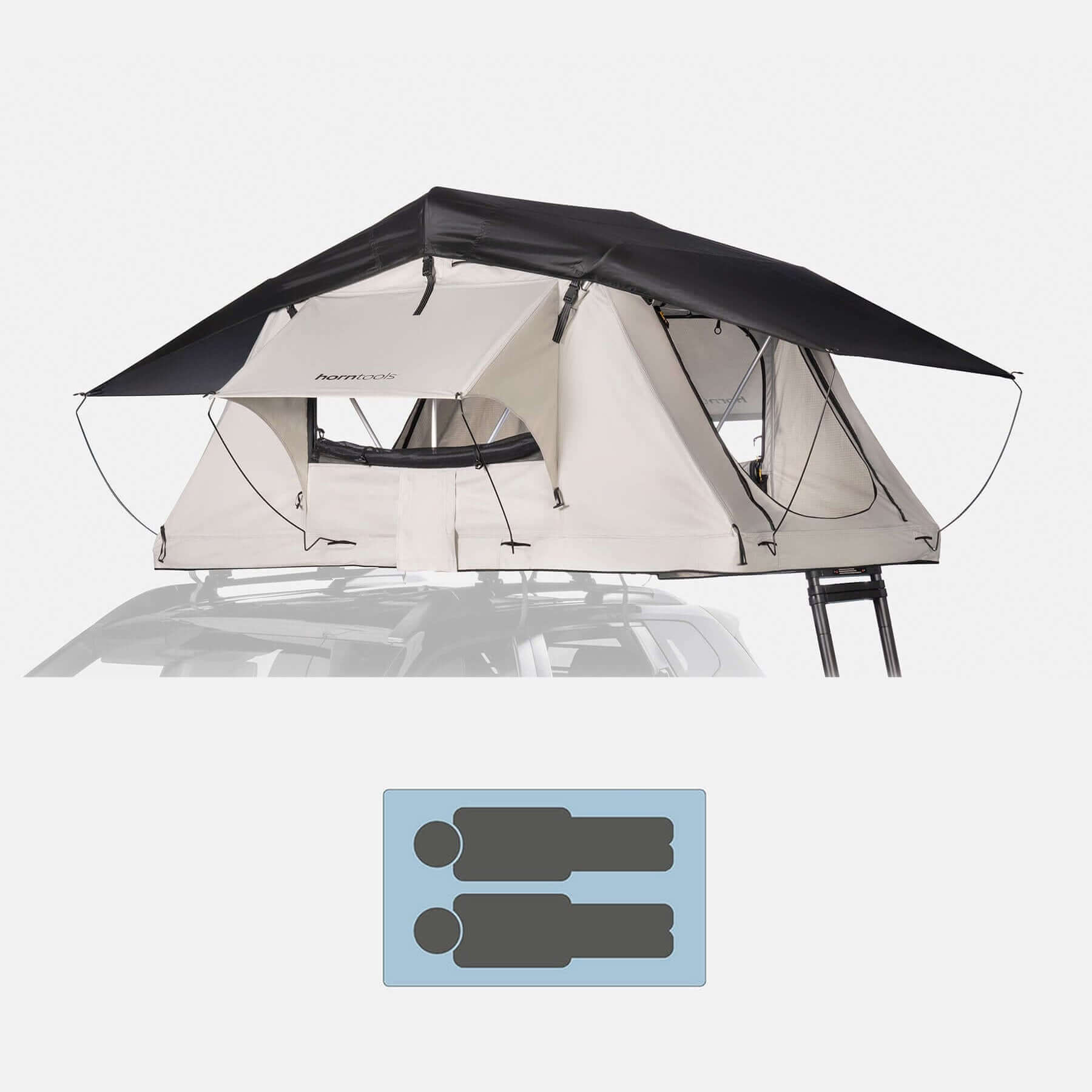 Roof tent Track for 2 people - 130 cm