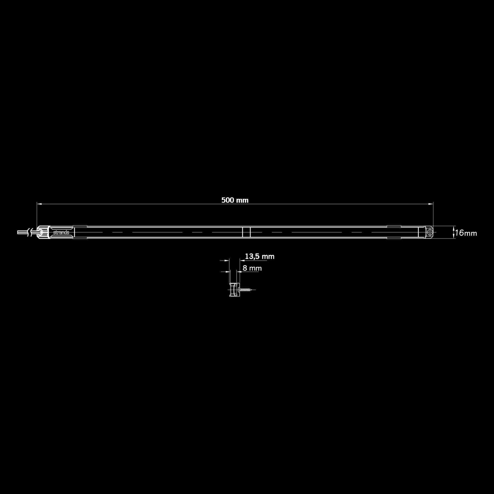 Strands UNITY UNDERGLOW INTERIOR LIGHT RED 505MM