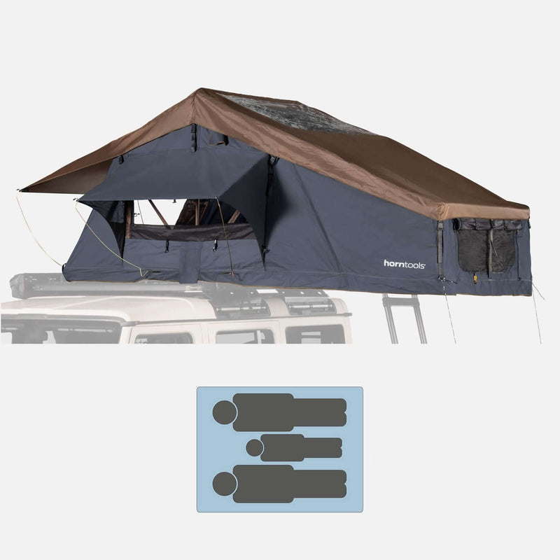 Tente de toit Elements Gen II pour 3 personnes - 165 cm - Couleur Ocean